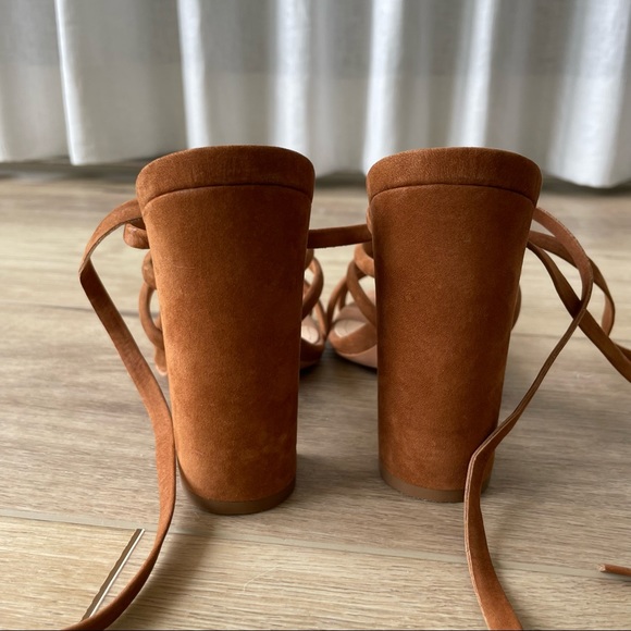 Schutz Lace Up Heel Sandals - Picture 3 of 4